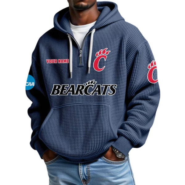 Cincinnati Bearcats Waffle Knit Hoodie Quarter Zip 2026 Limited Customize Name
