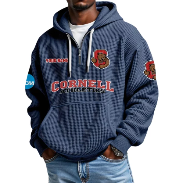 Cornell Big Red Waffle Knit Hoodie Quarter Zip 2026 Limited Customize Name