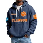 Clemson Tigers Waffle Knit Hoodie Quarter Zip 2026 Limited Customize Name