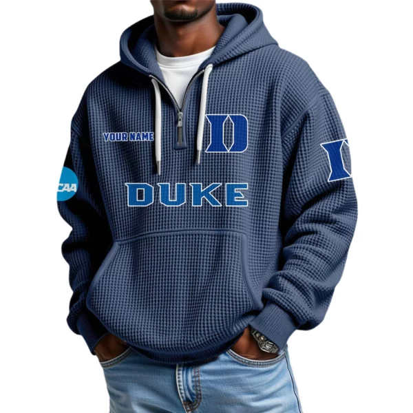 Duke Blue Devils Waffle Knit Hoodie Quarter Zip 2026 Limited Customize Name