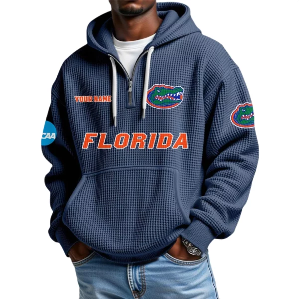 Florida Gators Waffle Knit Hoodie Quarter Zip 2026 Limited Customize Name