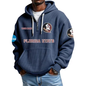 Florida State Seminoles Waffle Knit Hoodie Quarter Zip 2026 Limited Customize Name