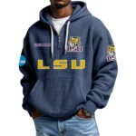 LSU Tigers Waffle Knit Hoodie Quarter Zip 2026 Limited Customize Name