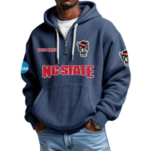 NC State Wolfpack Waffle Knit Hoodie Quarter Zip 2026 Limited Customize Name
