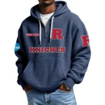 Rutgers Scarlet Knights Waffle Knit Hoodie Quarter Zip 2026 Limited Customize Name