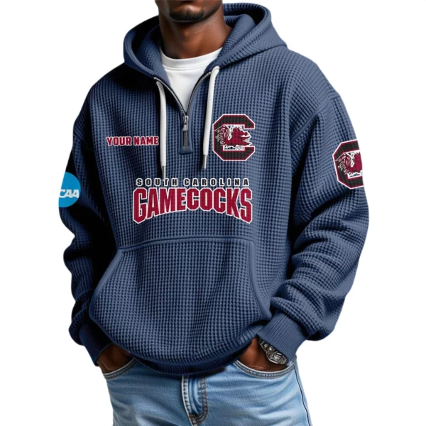 South Carolina Gamecocks Waffle Knit Hoodie Quarter Zip 2026 Limited Customize Name