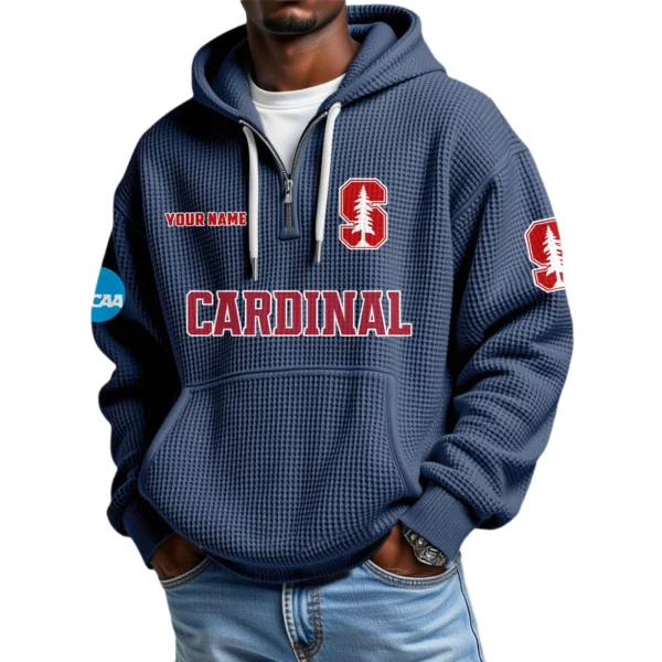 Stanford Cardinal Waffle Knit Hoodie Quarter Zip 2026 Limited Customize Name