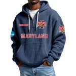 Maryland Terrapins Waffle Knit Hoodie Quarter Zip 2026 Limited Customize Name