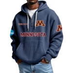 Minnesota Golden Gophers Waffle Knit Hoodie Quarter Zip 2026 Limited Customize Name