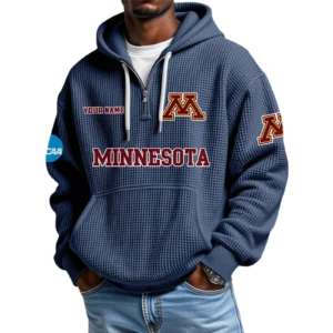 Minnesota Golden Gophers Waffle Knit Hoodie Quarter Zip 2026 Limited Customize Name