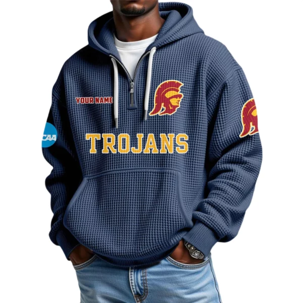 USC Trojans Waffle Knit Hoodie Quarter Zip 2026 Limited Customize Name