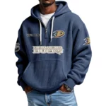 Anaheim Ducks Waffle Knit Hoodie Quarter Zip 2026 Limited Personalize Name
