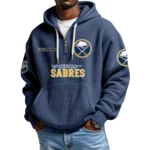 Buffalo Sabres Waffle Knit Hoodie Quarter Zip 2026 Limited Personalize Name