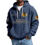 Chicago Blackhawks Waffle Knit Hoodie Quarter Zip 2026 Limited Personalize Name