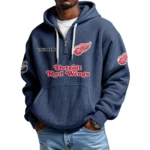 Detroit Red Wings Waffle Knit Hoodie Quarter Zip 2026 Limited Personalize Name