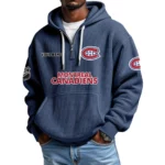 Montreal Canadiens Waffle Knit Hoodie Quarter Zip 2026 Limited Personalize Name