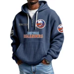New York Islanders Waffle Knit Hoodie Quarter Zip 2026 Limited Personalize Name