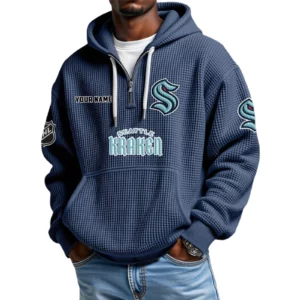 SeaKraken Waffle Knit Hoodie Quarter Zip 2026 Limited Personalize Name