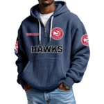 Atlanta Hawks Waffle Knit Hoodie Quarter Zip 2026 Limited Personalize Name