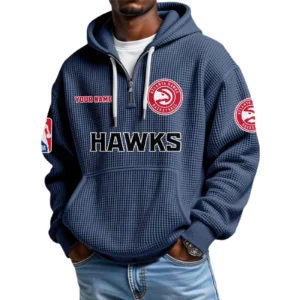 Atlanta Hawks Waffle Knit Hoodie Quarter Zip 2026 Limited Personalize Name