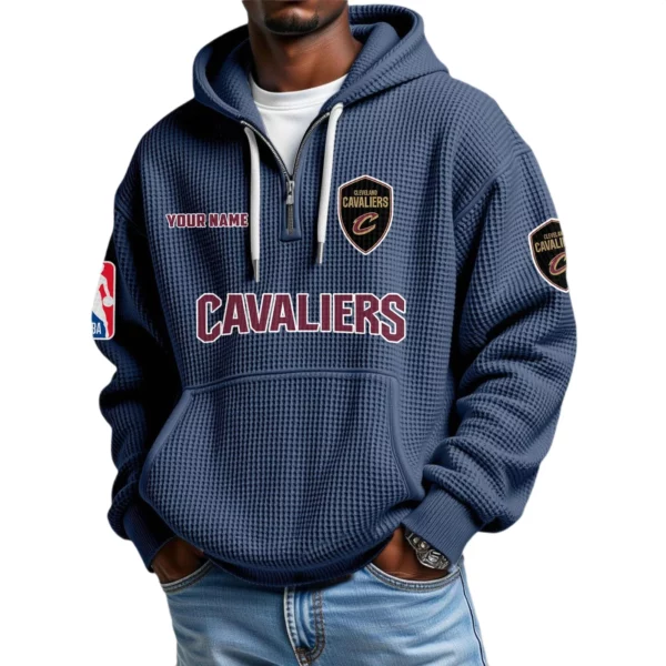 Cleveland Cavaliers Waffle Knit Hoodie Quarter Zip 2026 Limited Personalize Name