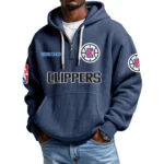 Los Angeles Clippers Waffle Knit Hoodie Quarter Zip 2026 Limited Personalize Name