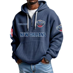 New Orleans Pelicans Waffle Knit Hoodie Quarter Zip 2026 Limited Personalize Name