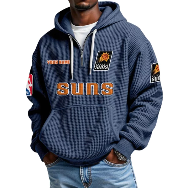 Phoenix Suns Waffle Knit Hoodie Quarter Zip 2026 Limited Personalize Name