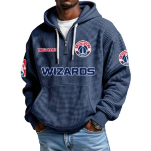 Washington Wizards Waffle Knit Hoodie Quarter Zip 2026 Limited Personalize Name