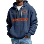 Chicago Bears Waffle Knit Hoodie Quarter Zip 2026 Limited Personalize Name