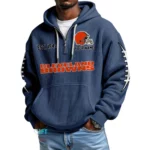 Cleveland Browns Waffle Knit Hoodie Quarter Zip 2026 Limited Personalize Name