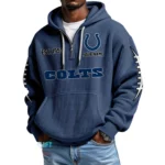 Indianapolis Colts Waffle Knit Hoodie Quarter Zip 2026 Limited Personalize Name