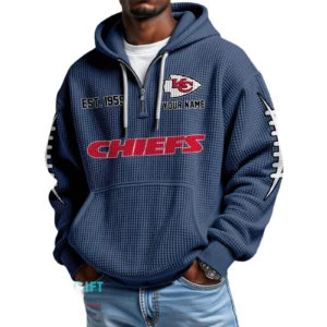Kansas City Chiefs Waffle Knit Hoodie Quarter Zip 2026 Limited Personalize Name