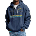Los Angeles Chargers Waffle Knit Hoodie Quarter Zip 2026 Limited Personalize Name
