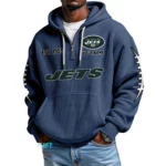 New York Jets Waffle Knit Hoodie Quarter Zip 2026 Limited Personalize Name