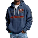 San Francisco 49ers Waffle Knit Hoodie Quarter Zip 2026 Limited Personalize Name