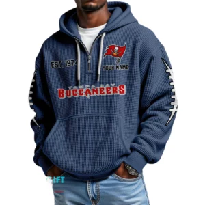 Tampa Bay Buccaneers Waffle Knit Hoodie Quarter Zip 2026 Limited Personalize Name