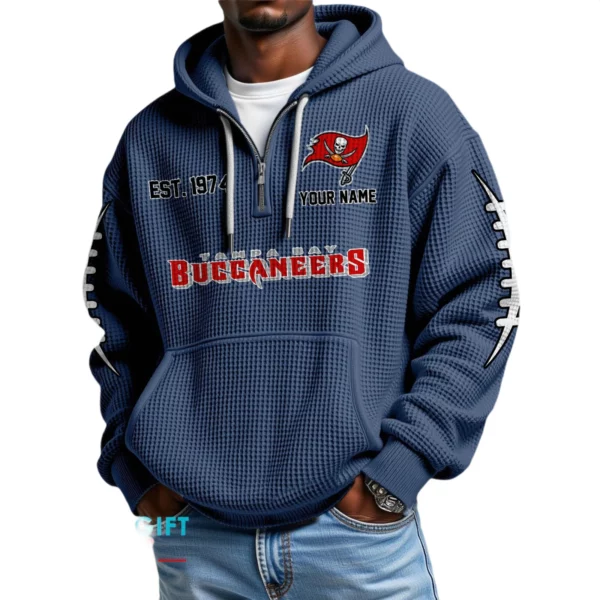 Tampa Bay Buccaneers Waffle Knit Hoodie Quarter Zip 2026 Limited Personalize Name