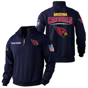 Arizona Cardinals Quarter Zip Sweatshirt Stand Collar Custom Name