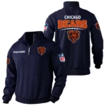 Chicago Bears Quarter Zip Sweatshirt Stand Collar Custom Name