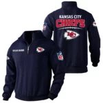 Kansas City Chiefs Quarter Zip Sweatshirt Stand Collar Custom Name