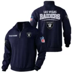 Las Vegas Raiders Quarter Zip Sweatshirt Stand Collar Custom Name