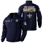 New Orleans Saints Quarter Zip Sweatshirt Stand Collar Custom Name