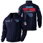 Tennessee Titans Quarter Zip Sweatshirt Stand Collar Custom Name