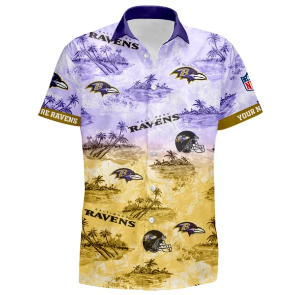 Baltimore Ravens Hawaiian Shirt 2026 Limited Premium Crinkle Textured Personalize Name
