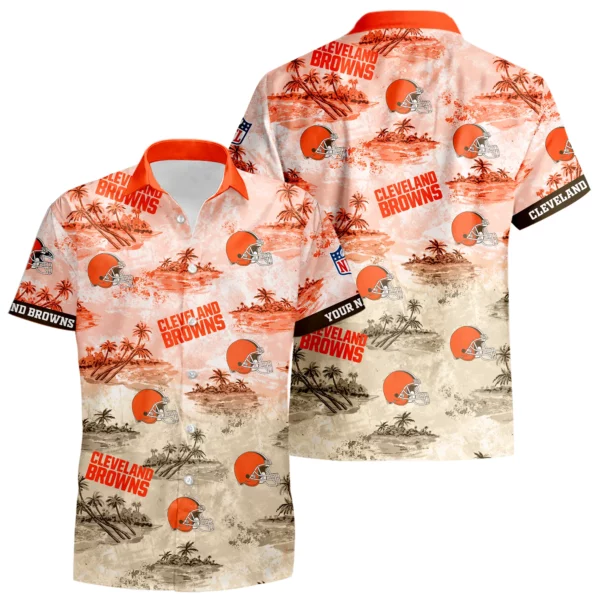 Cleveland Browns Hawaiian Shirt 2026 Limited Premium Crinkle Textured Personalize Name