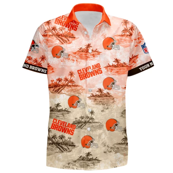 Cleveland Browns Hawaiian Shirt 2026 Limited Premium Crinkle Textured Personalize Name