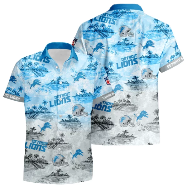Detroit Lions Hawaiian Shirt 2026 Limited Premium Crinkle Textured Personalize Name