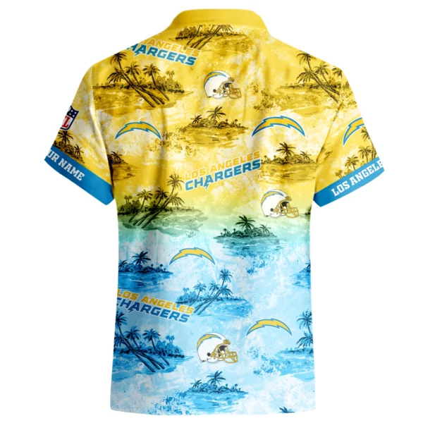 Los Angeles Chargers Hawaiian Shirt 2026 Limited Premium Crinkle Textured Personalize Name