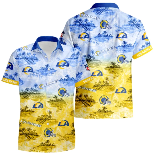 Los Angeles Rams Hawaiian Shirt 2026 Limited Premium Crinkle Textured Personalize Name